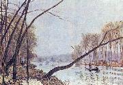 Alfred Sisley Ufer der Seine im Herbst oil painting